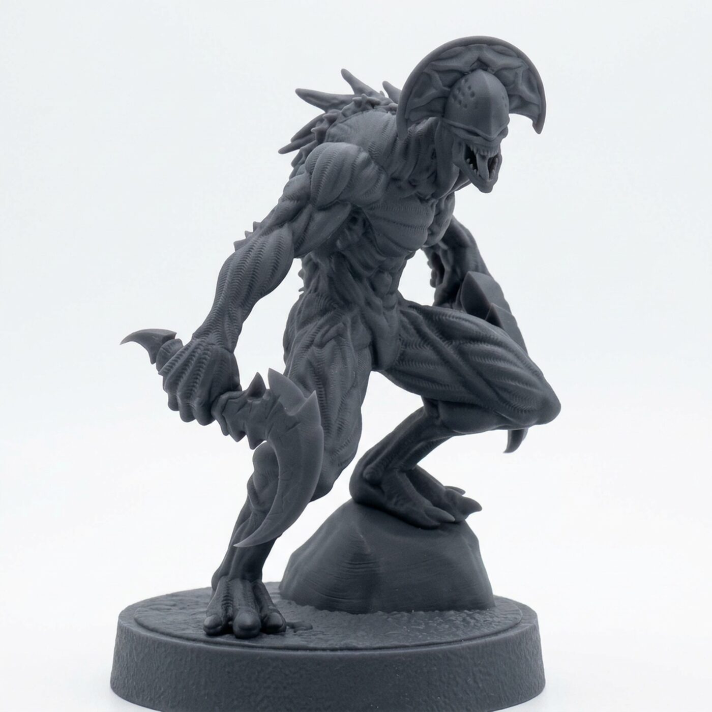 Shadow Lurker D - Gray Resin 3D Printed Miniature