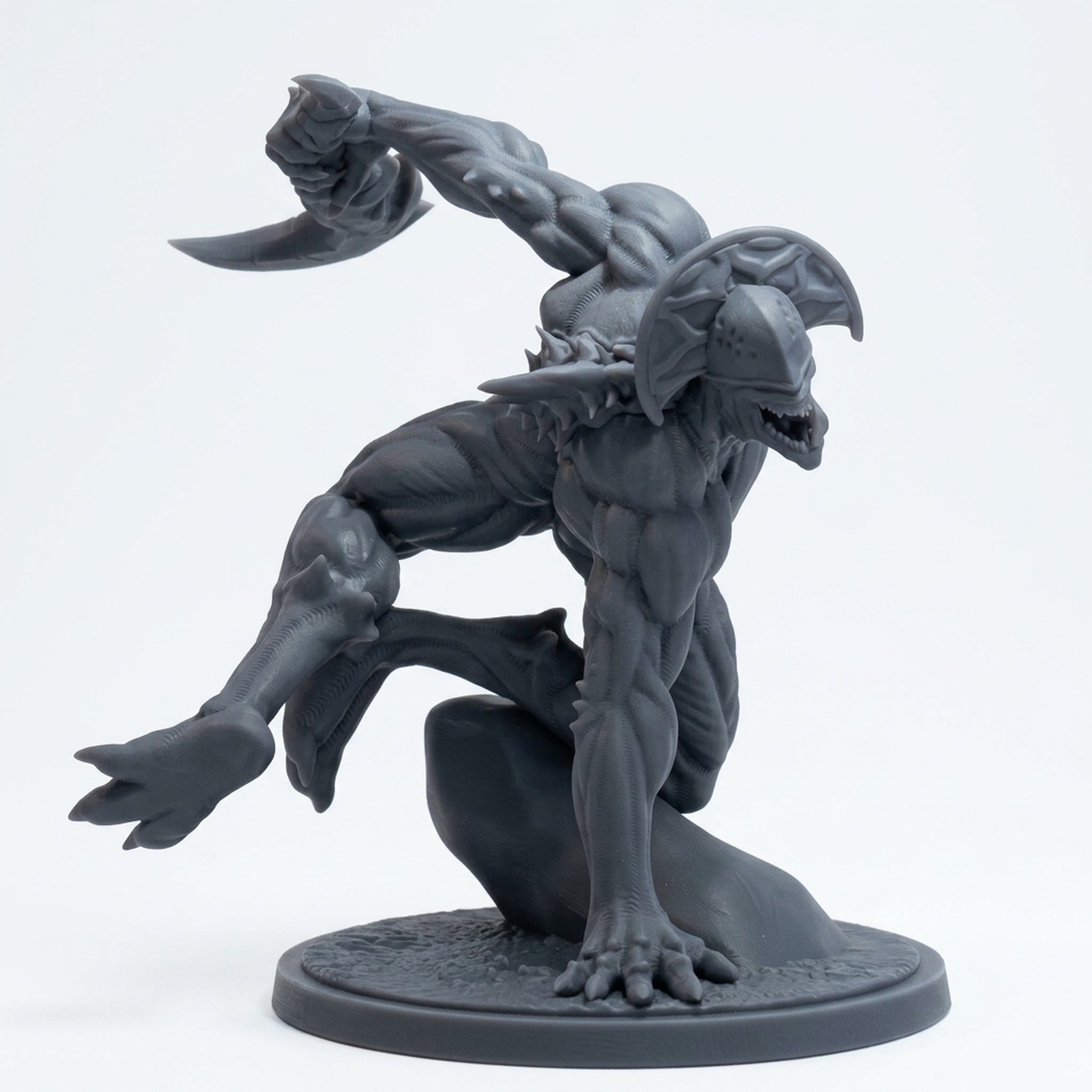 Shadow Lurker E - Gray Resin 3D Printed Miniature