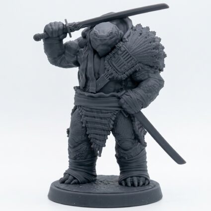 Shell Shinobi A - Gray Resin 3D Printed Miniature