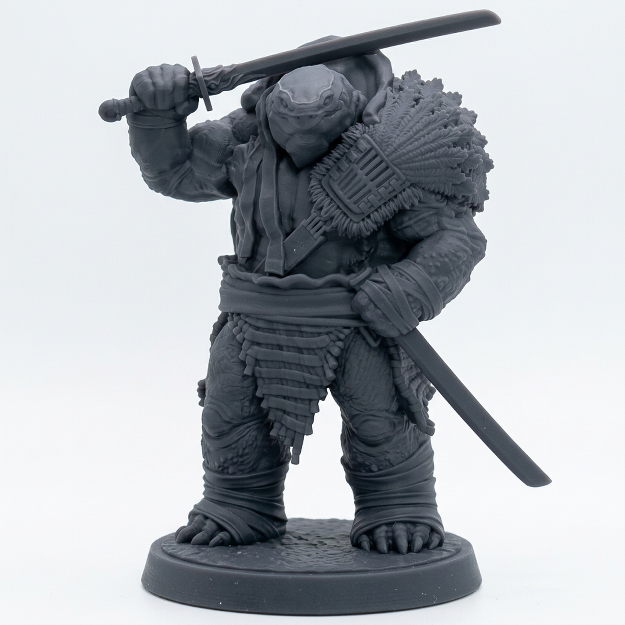 Shell Shinobi A - Gray Resin 3D Printed Miniature