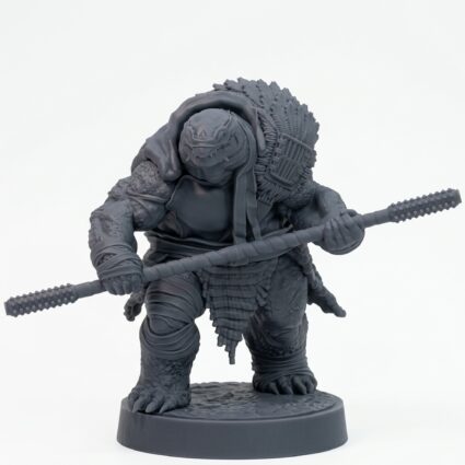 Shell Shinobi B - Gray Resin 3D Printed Miniature