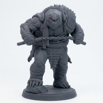 Shell Shinobi C - Gray Resin 3D Printed Miniature