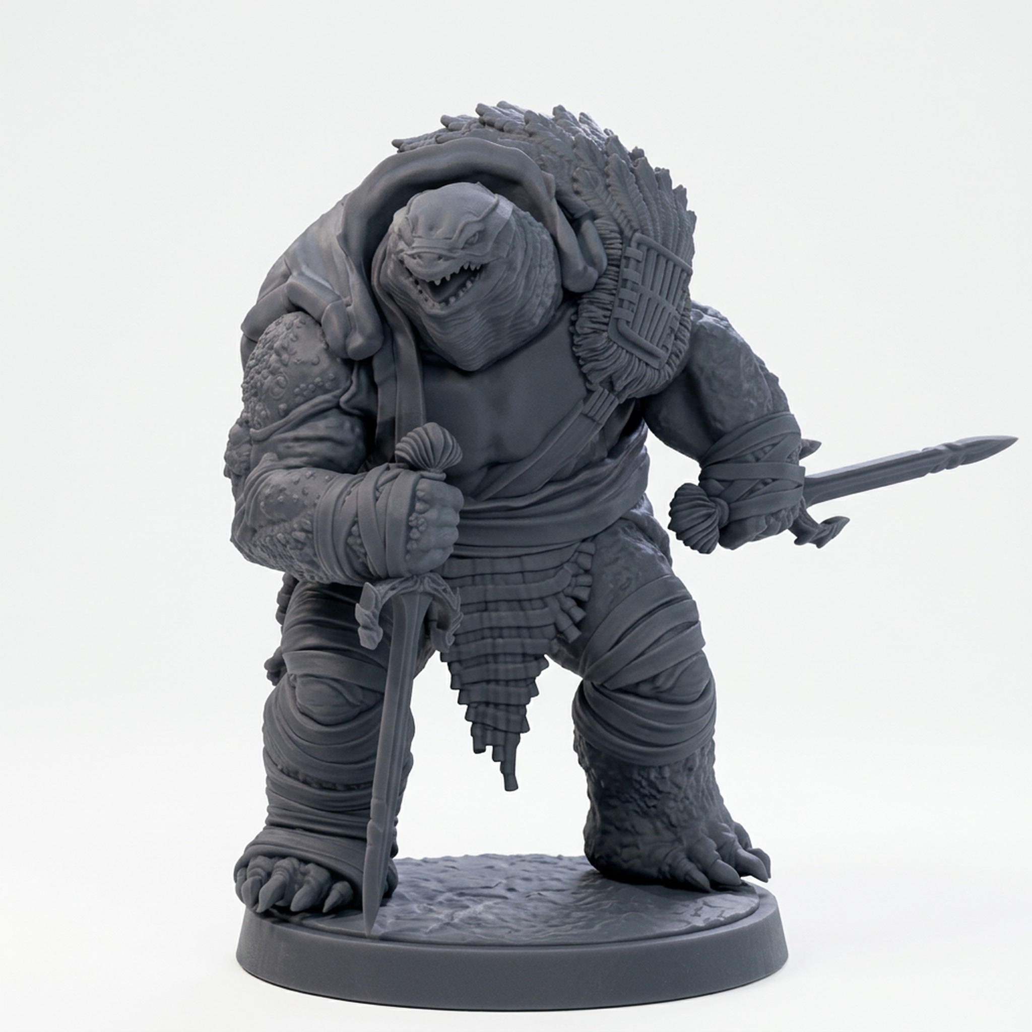 Shell Shinobi D - Gray Resin 3D Printed Miniature