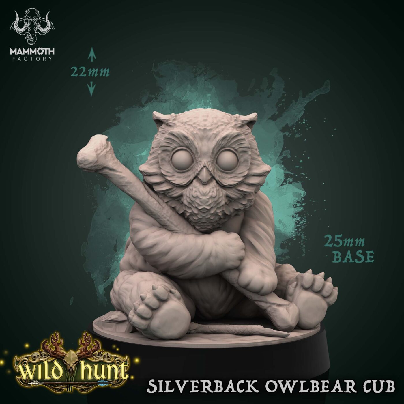 Silverback Owlbear Cub - Wild Hunt Collection - Mammoth Factory Miniature