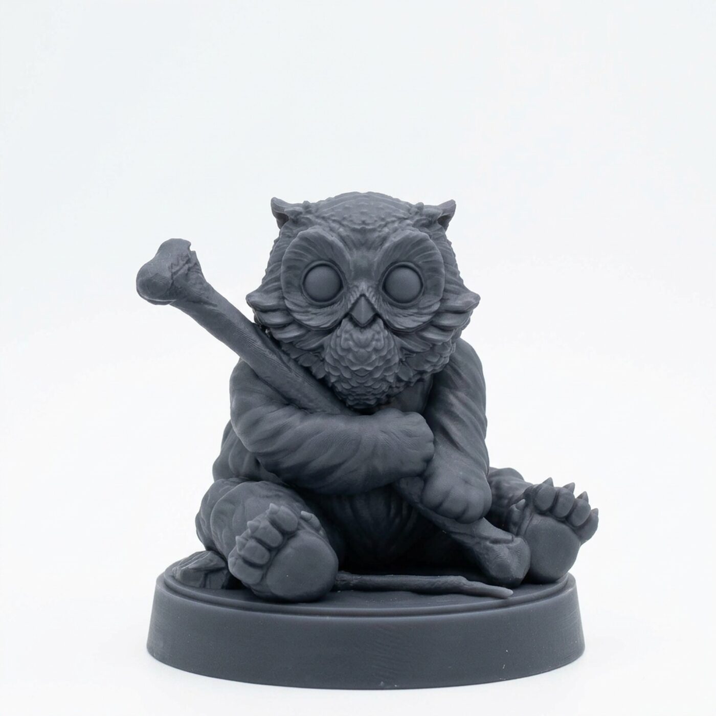 Silverback Owlbear Cub - Wild Hunt Collection - Mammoth Factory - Gray Resin 3D Printed Miniature