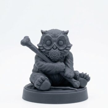 Silverback Owlbear Cub - Wild Hunt Collection - Mammoth Factory - Gray Resin 3D Printed Miniature