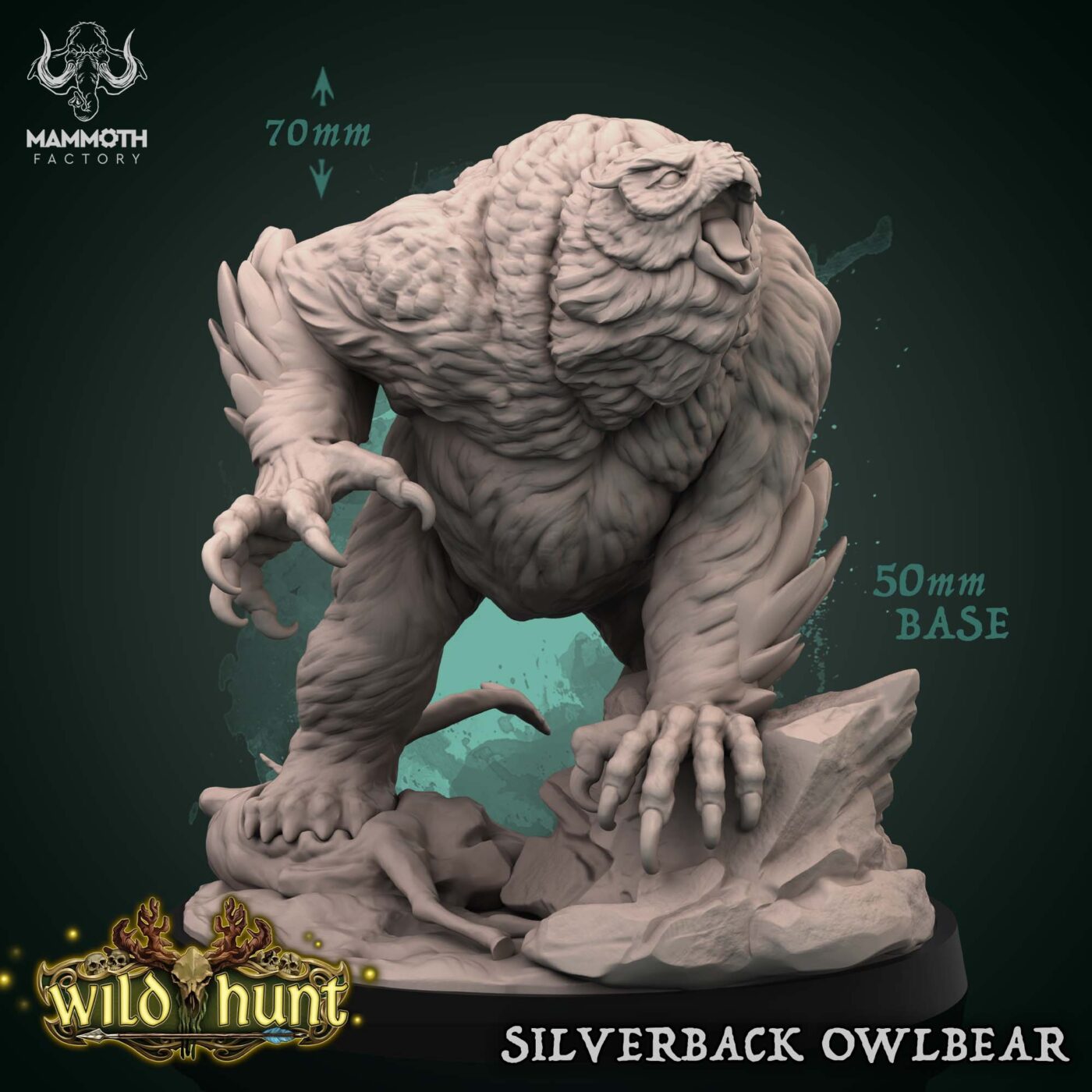 Silverback Owlbear – Wild Hunt – Mammoth Factory Miniature