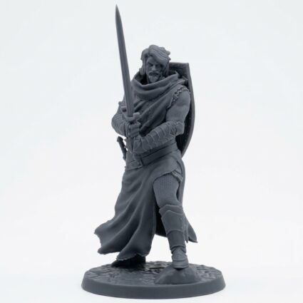Sir Joriphar - Gray Resin 3D Printed Miniature
