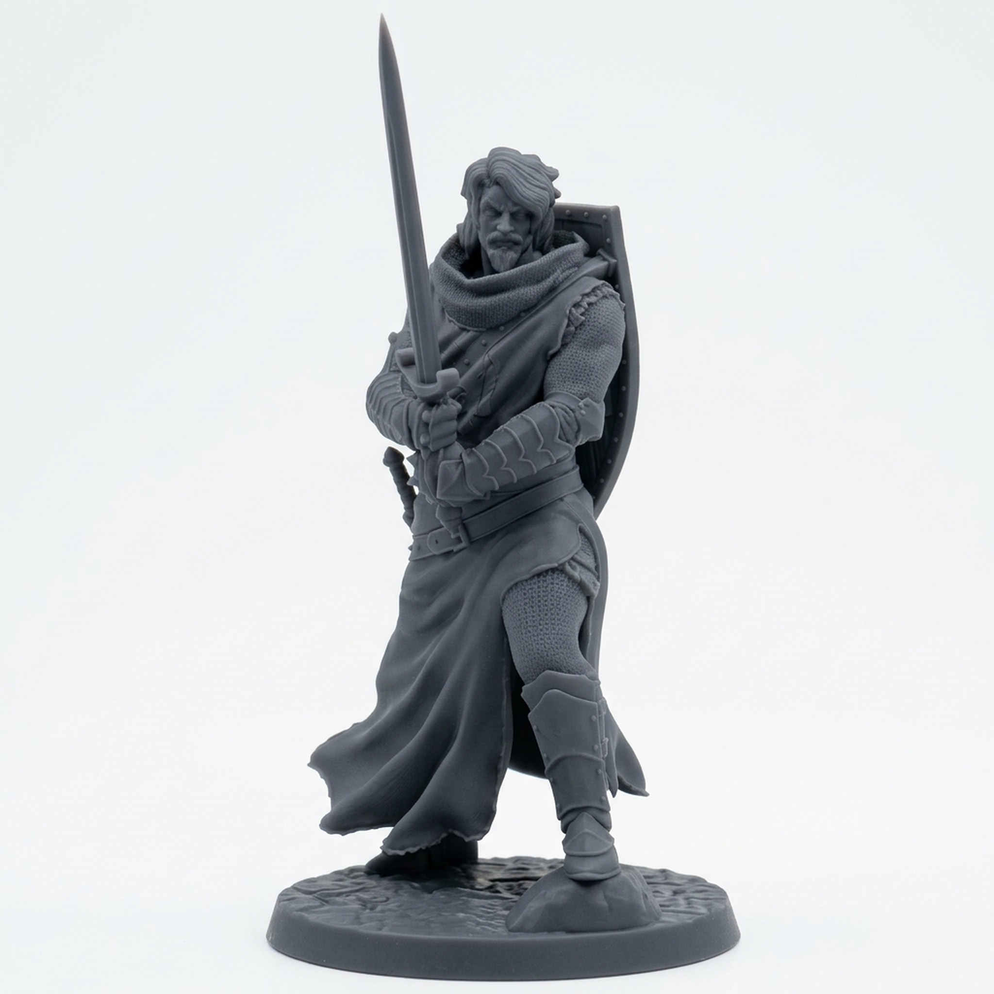 Sir Joriphar - Gray Resin 3D Printed Miniature