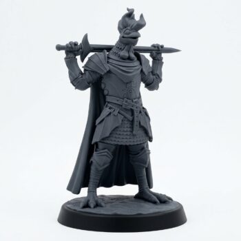 Sir Ken Tuckston - Gray Resin 3D Printed Miniature
