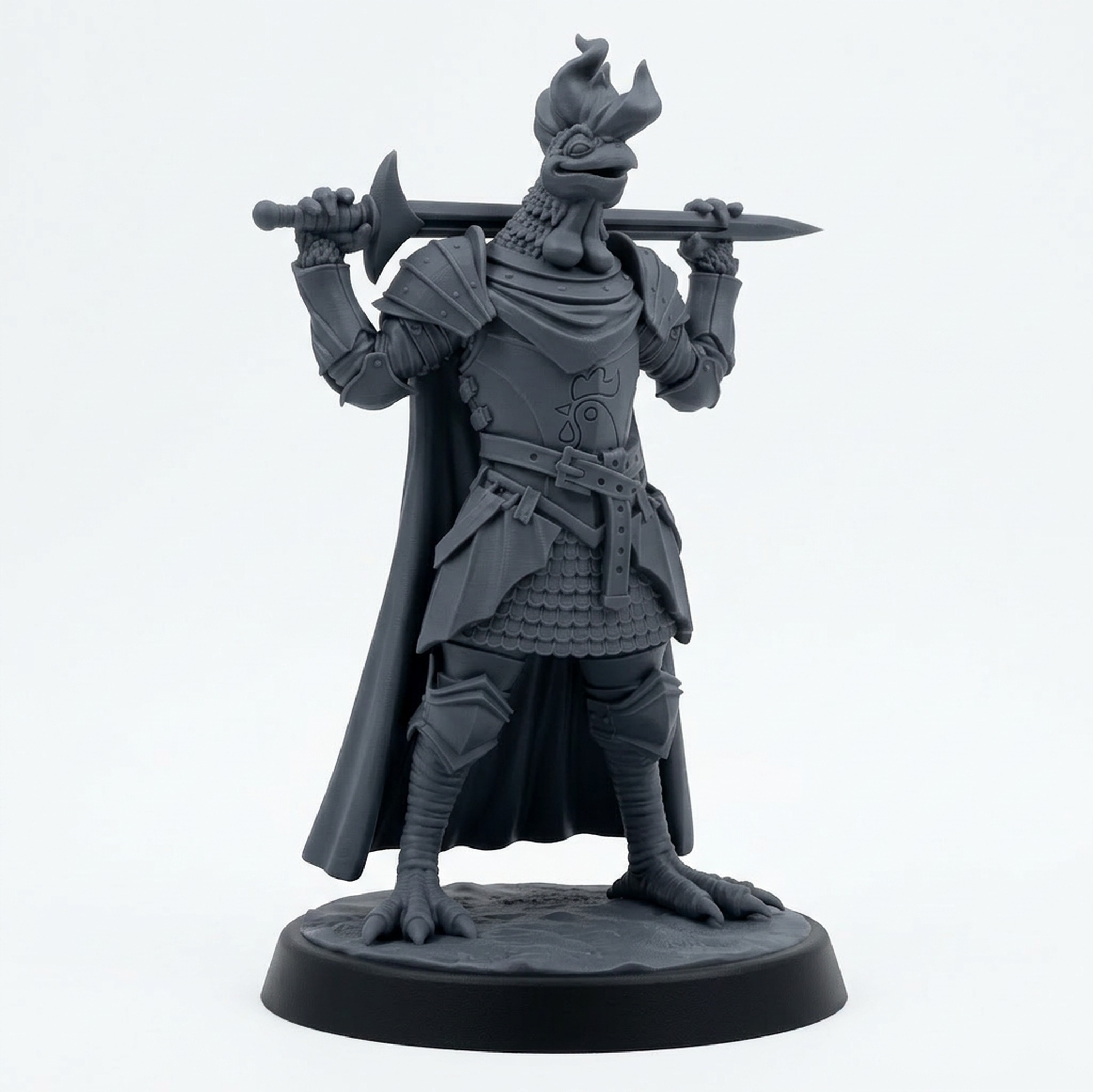 Sir Ken Tuckston - Gray Resin 3D Printed Miniature