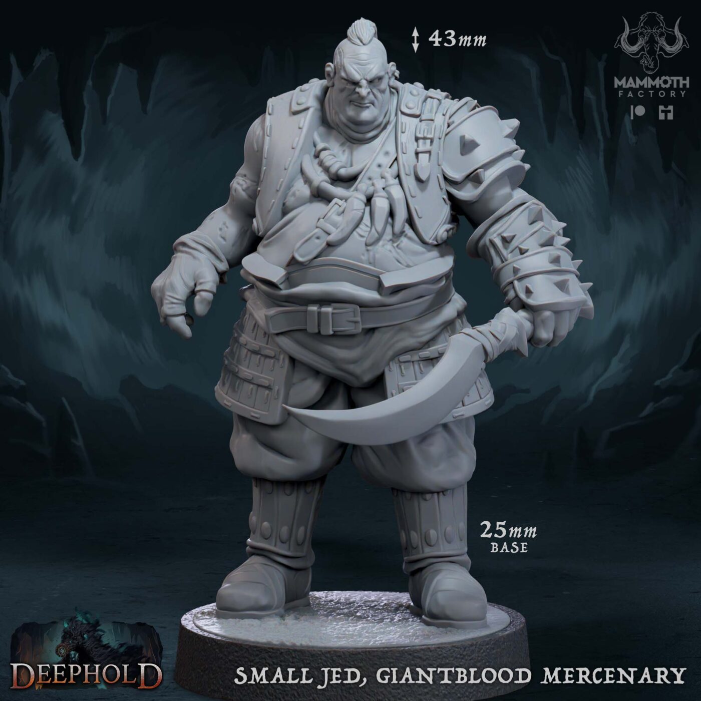 Small Jed Giantblood Mercenary Miniature