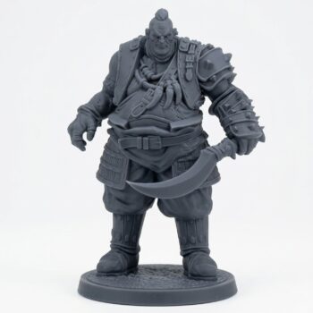 Small Jed Giantblood Mercenary - Gray Resin 3D Printed Miniature