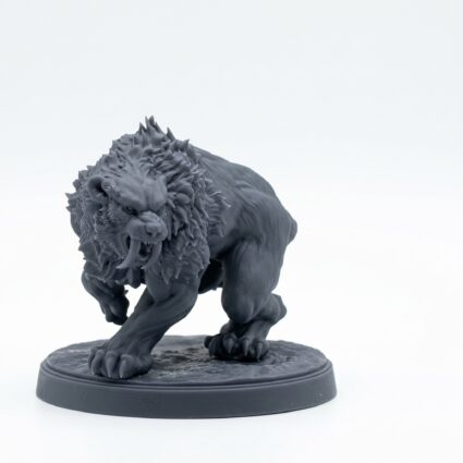 Snowplains Sabertooth A - Gray Resin 3D Printed Miniature