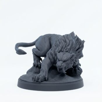 Snowplains Sabertooth C - Gray Resin 3D Printed Miniature
