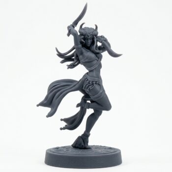 Soraya Blade Dancer - Gray Resin 3D Printed Miniature