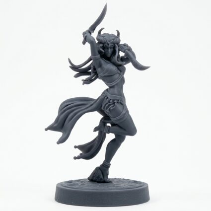 Soraya Blade Dancer - Gray Resin 3D Printed Miniature