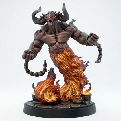 Spell Bound Genie Fire - Painted 3D Printed Miniature