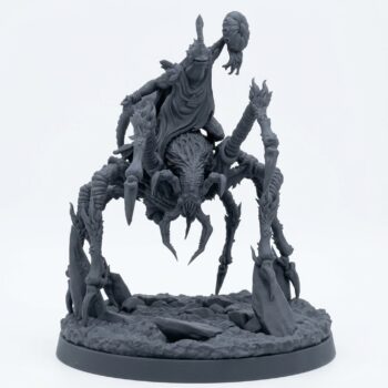 Spider Rider Shaman - Saurian Isles - Mammoth Factory - Gray Resin 3D Printed Miniature