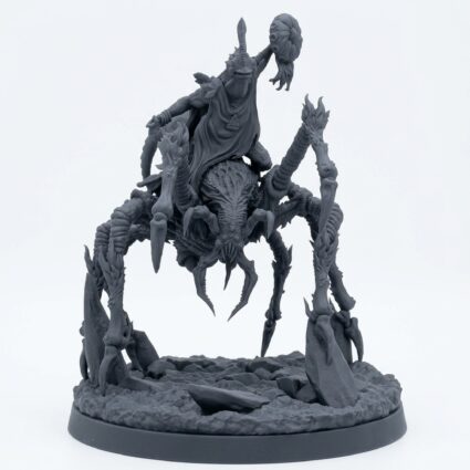 Spider Rider Shaman - Saurian Isles - Mammoth Factory - Gray Resin 3D Printed Miniature