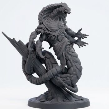 Ssrall Broodlord - Gray Resin 3D Printed Miniature