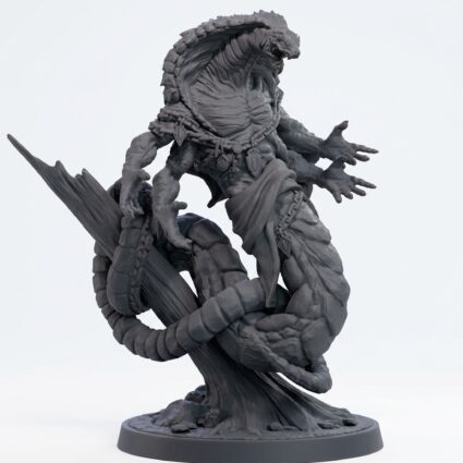 Ssrall Broodlord - Gray Resin 3D Printed Miniature
