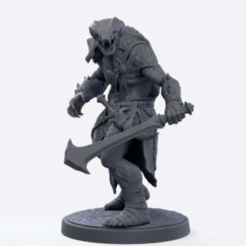 Ssrall Halfblood C - Gray Resin 3D Printed Miniature