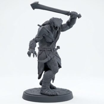 Ssrall Halfblood D - Gray Resin 3D Printed Miniature
