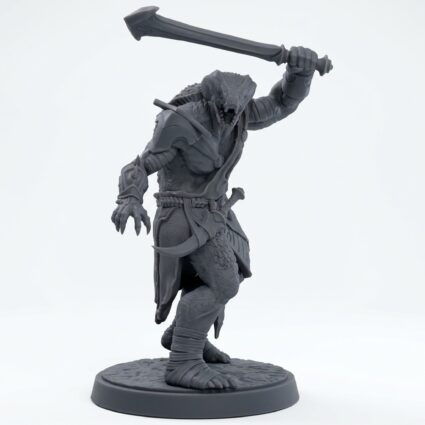 Ssrall Halfblood D - Gray Resin 3D Printed Miniature
