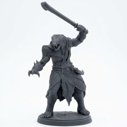 Ssrall Halfblood E - Gray Resin 3D Printed Miniature