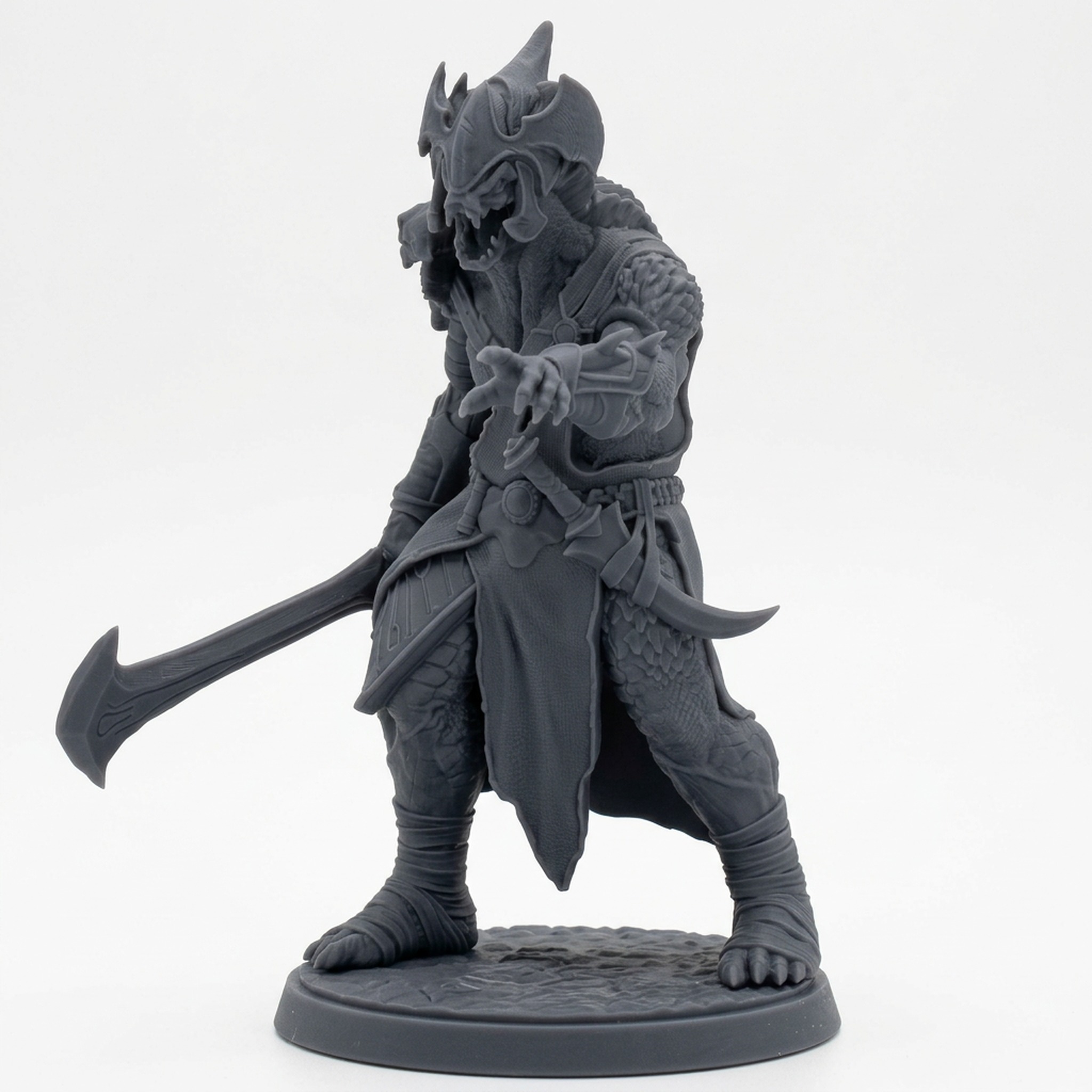 Ssrall Halfblood H - Gray Resin 3D Printed Miniature