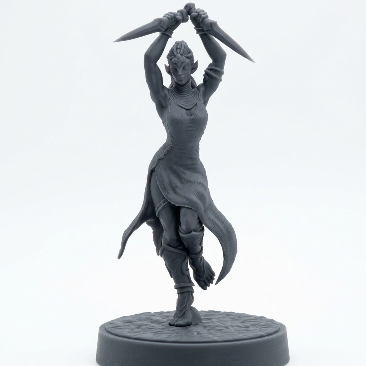 Ssrall Hybrid B - Gray Resin 3D Printed Miniature