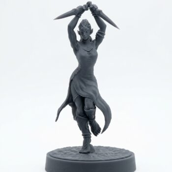 Ssrall Hybrid B - Gray Resin 3D Printed Miniature