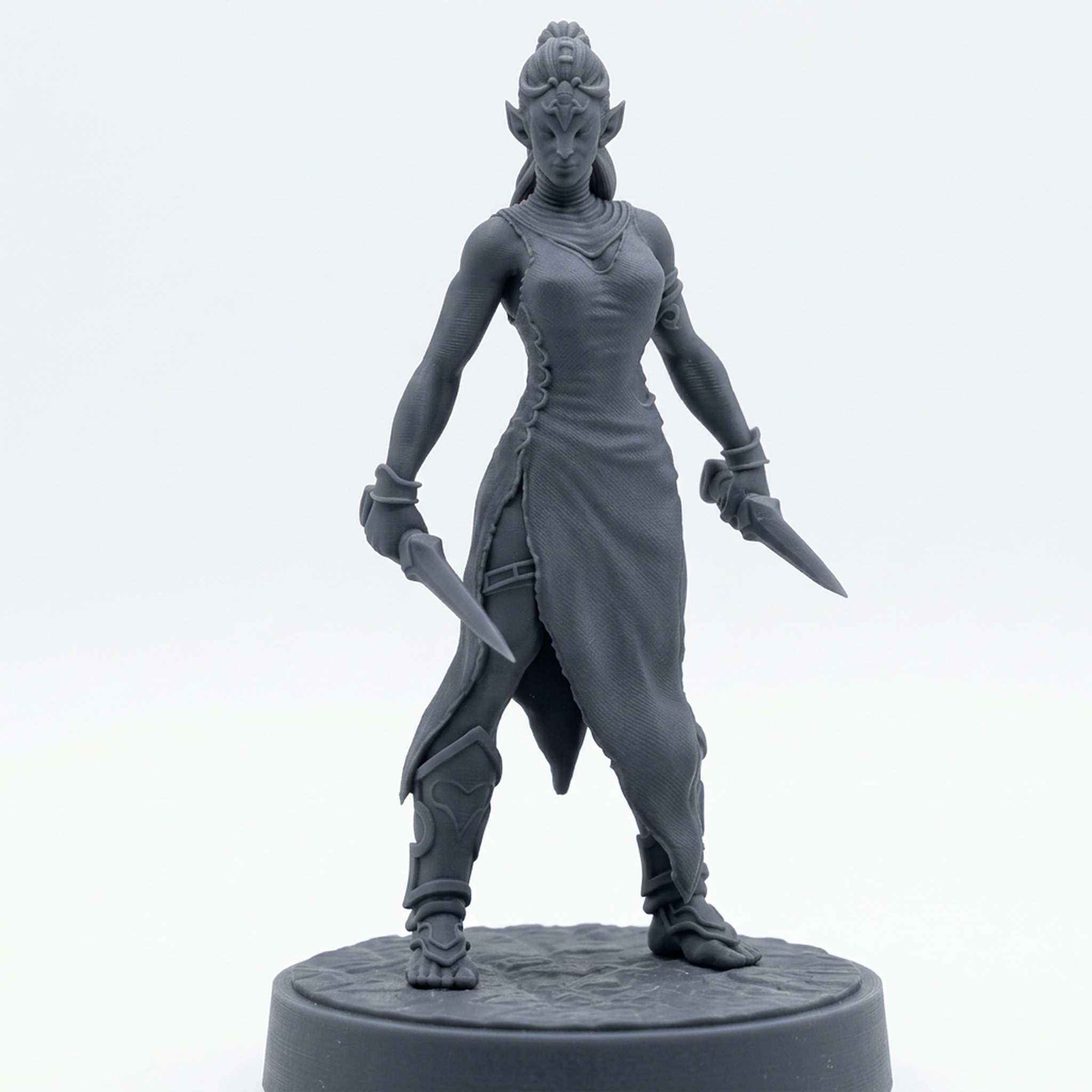 Ssrall Hybrid C - Gray Resin 3D Printed Miniature