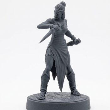 Ssrall Hybrid D - Gray Resin 3D Printed Miniature