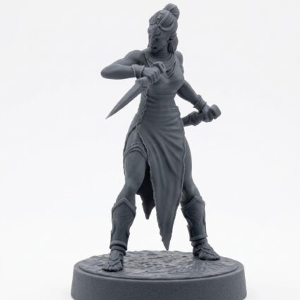 Ssrall Hybrid D - Gray Resin 3D Printed Miniature