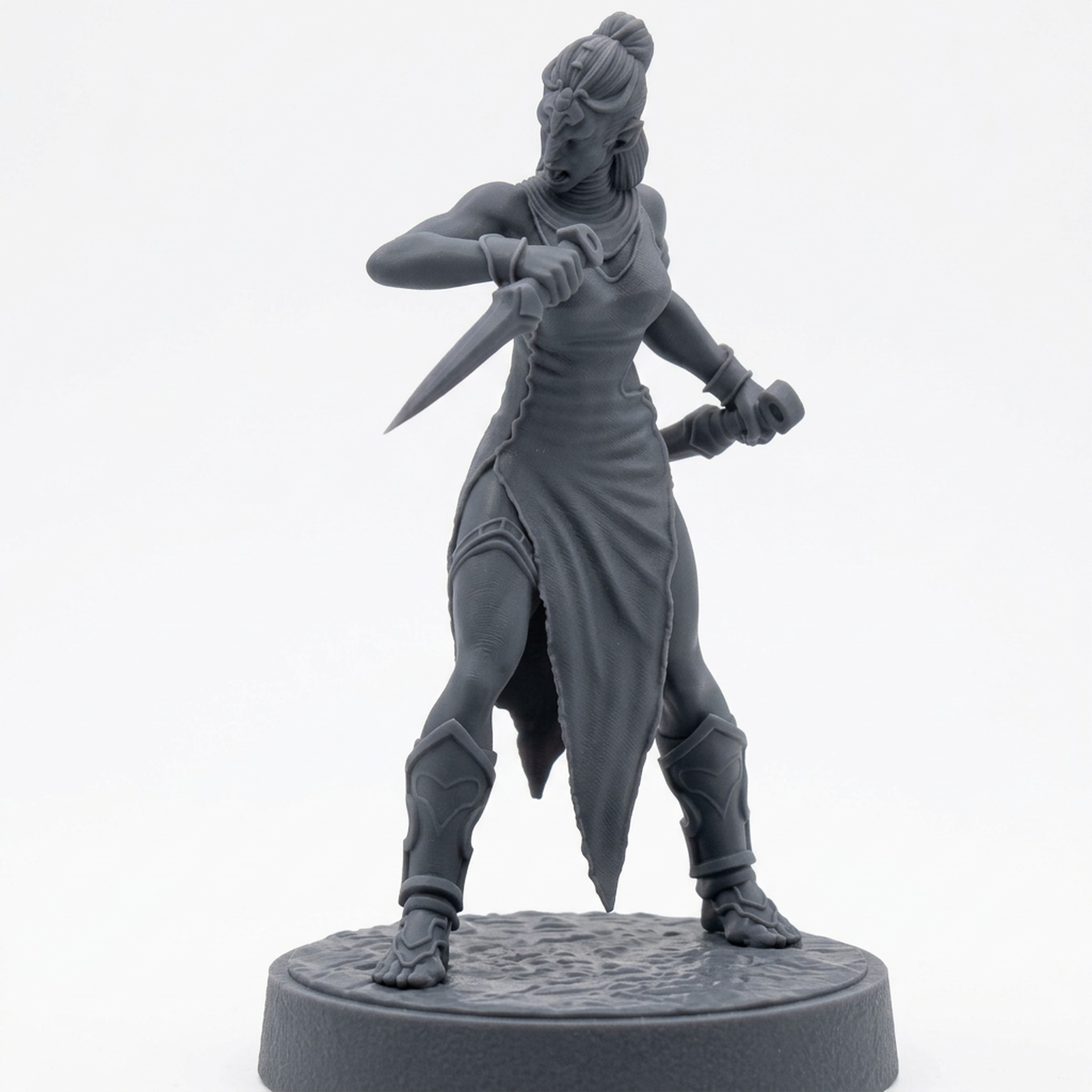 Ssrall Hybrid D - Gray Resin 3D Printed Miniature