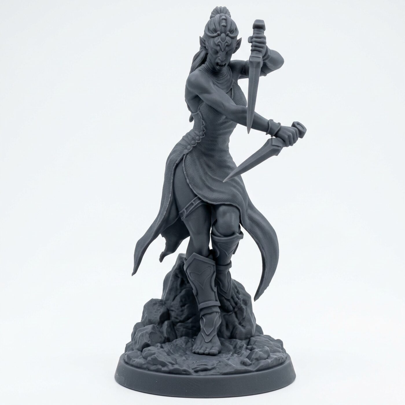 Ssrall Hybrid E - Gray Resin 3D Printed Miniature