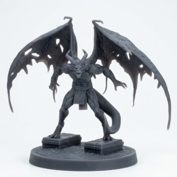 Stonecursed Gargoyle C - Gray Resin 3D Printed Miniature