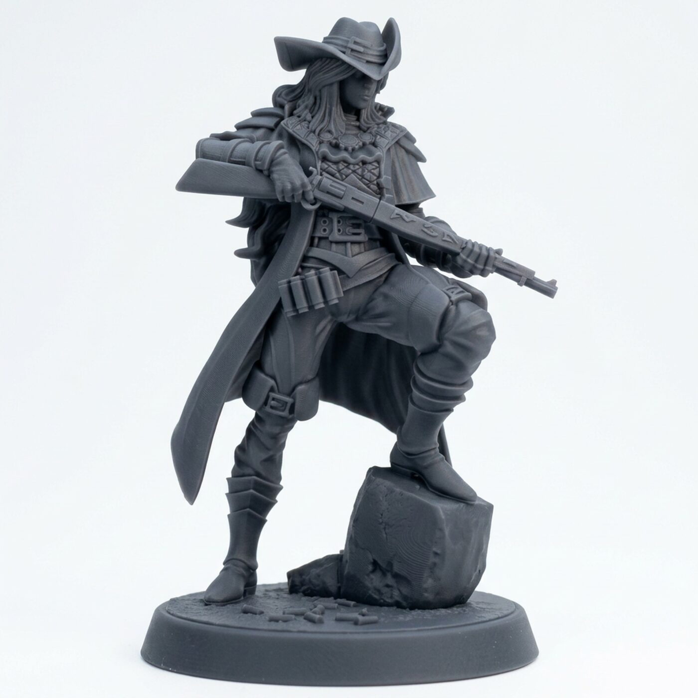 Stragovian Nightwarden A - Gray Resin 3D Printed Miniature