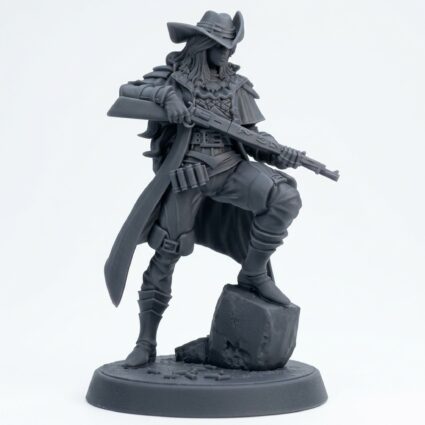 Stragovian Nightwarden A - Gray Resin 3D Printed Miniature