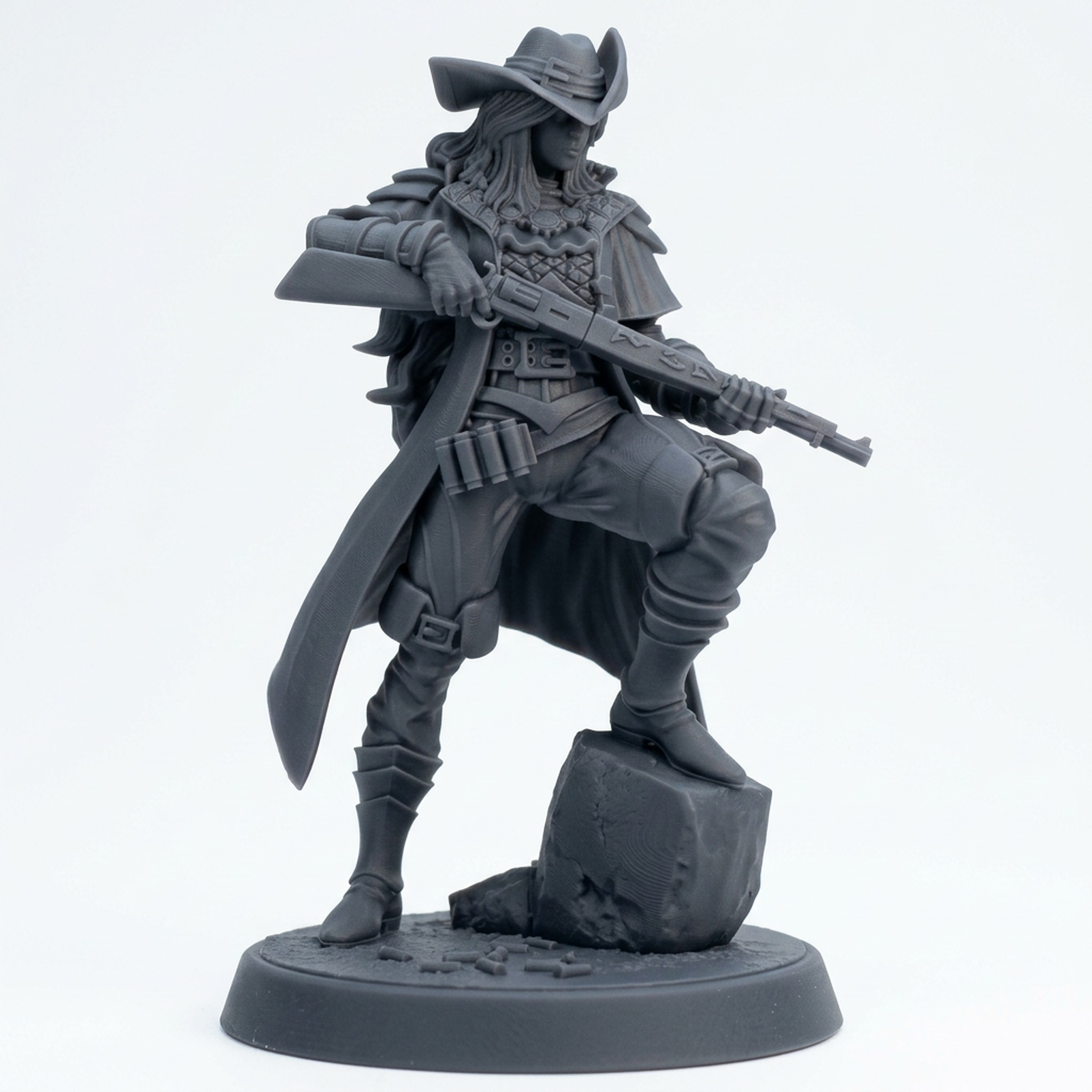 Stragovian Nightwarden A - Gray Resin 3D Printed Miniature