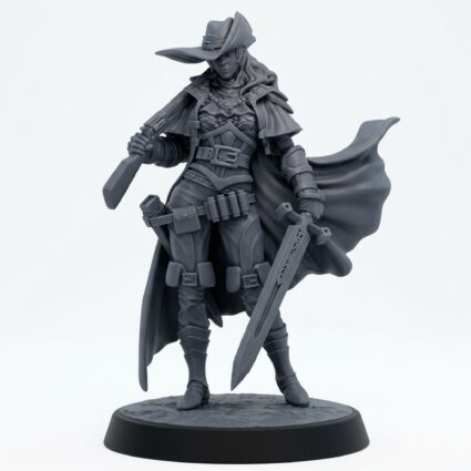 Stragovian Nightwarden C - Gray Resin 3D Printed Miniature