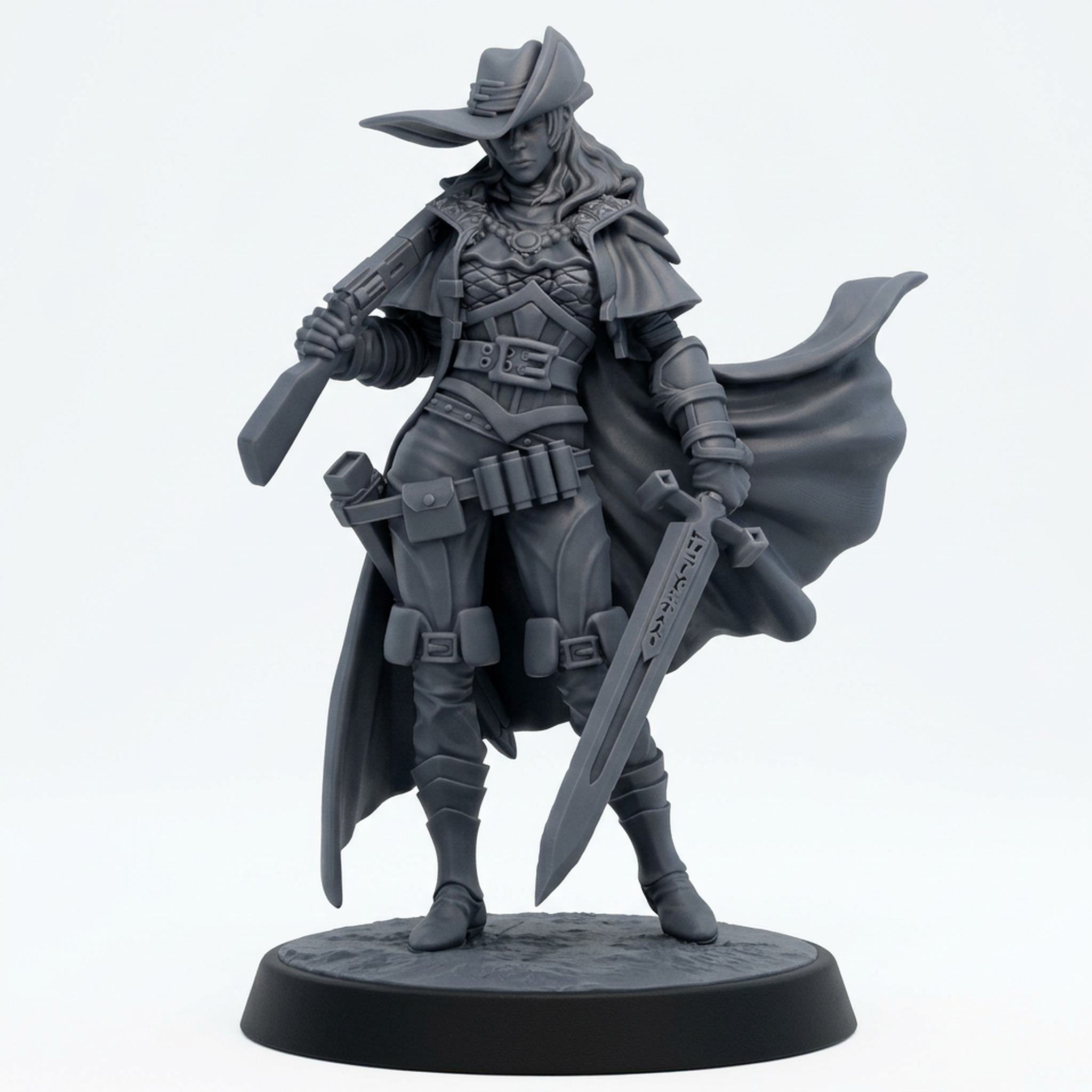 Stragovian Nightwarden C - Gray Resin 3D Printed Miniature