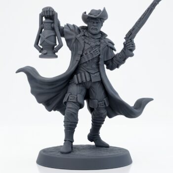 Stragovian Nightwarden D - Gray Resin 3D Printed Miniature