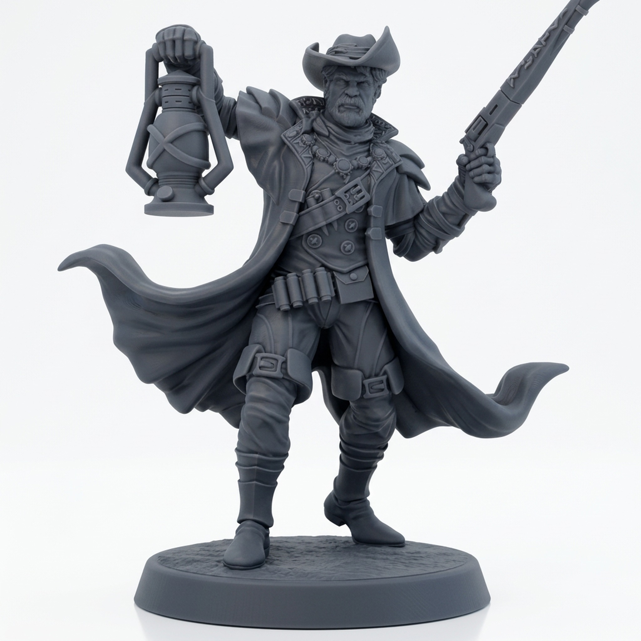 Stragovian Nightwarden D - Gray Resin 3D Printed Miniature