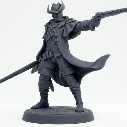 Stragovian Nightwarden F - Gray Resin 3D Printed Miniature