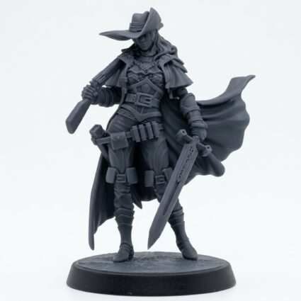 Stragovian Nightwarden G - Gray Resin 3D Printed Miniature