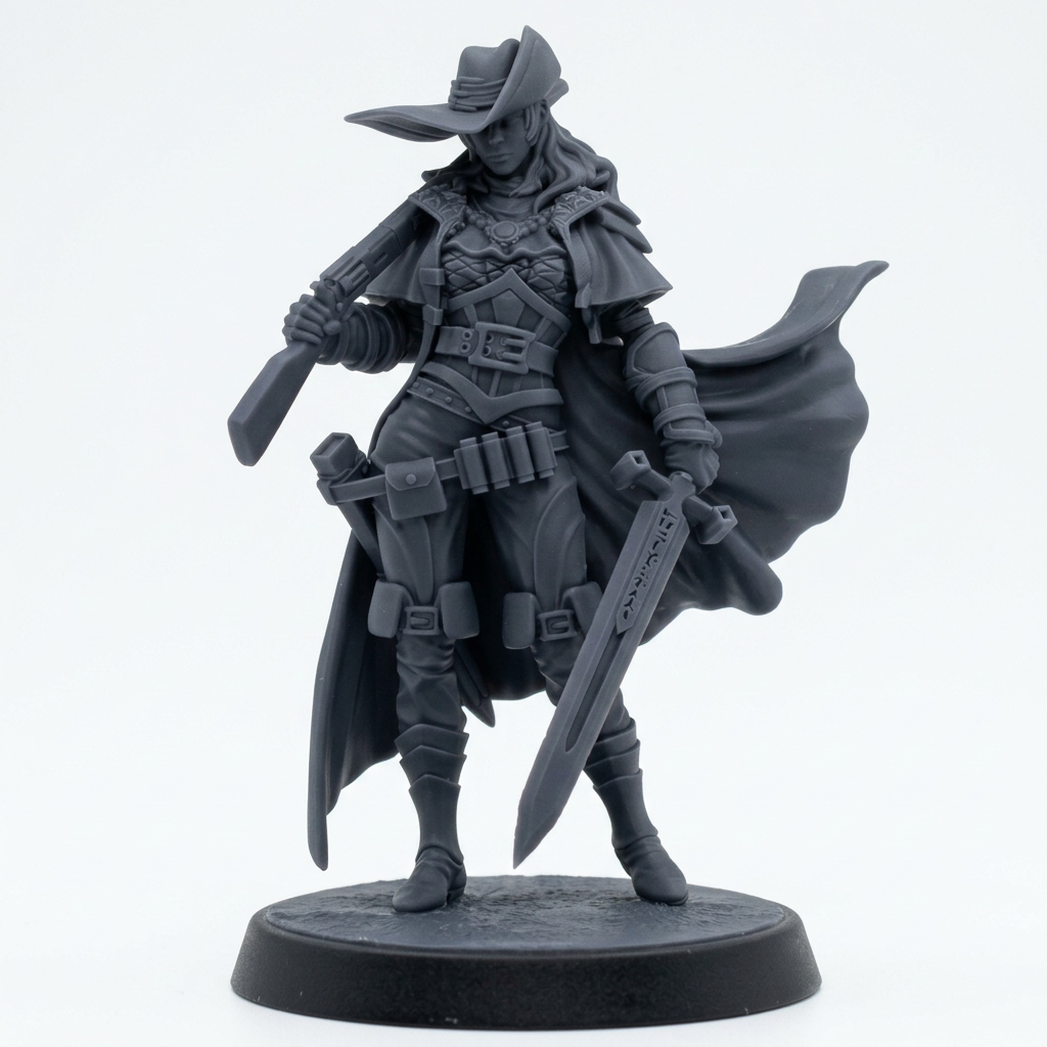 Stragovian Nightwarden G - Gray Resin 3D Printed Miniature