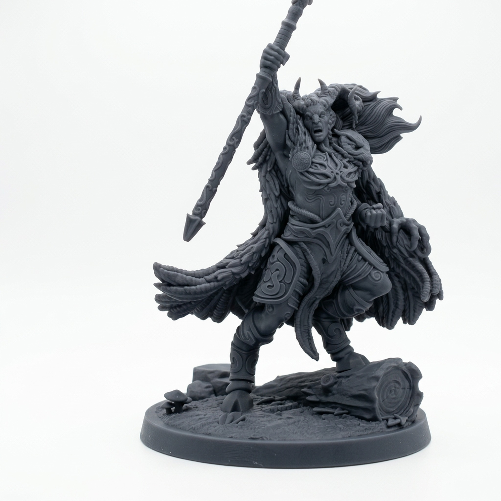 Sylvoth Glade Prince - Gray Resin 3D Printed Miniature